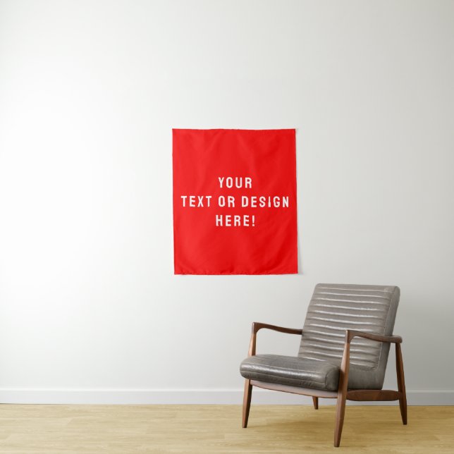 Custom Solid Red Tapestry – Personalized for You (In Situ)