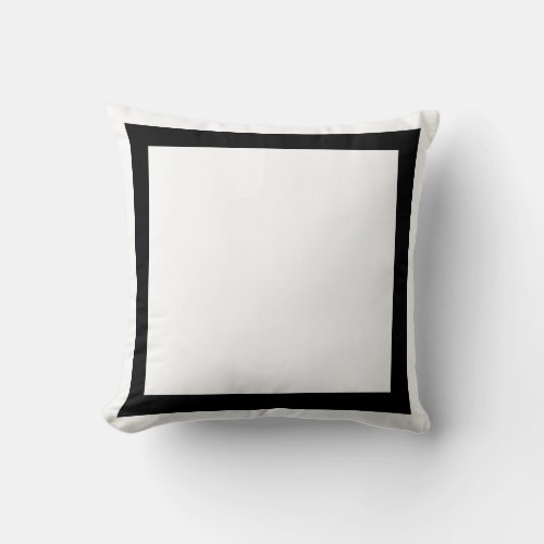 Custom solid White with black  stripe decorative  Throw Pillow