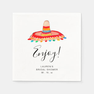 Custom Sombrero Bridal Shower Fiesta Napkins
