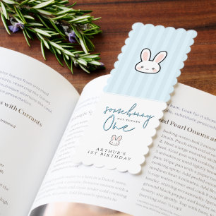 Custom Some Bunny is turning One 1st Birthday Bag Bookmarks