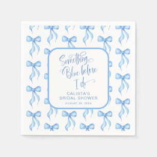Custom Something Blue Before I Do Bridal Shower Napkins