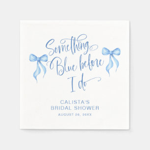 Custom Something Blue Before I Do Bridal Shower Napkins