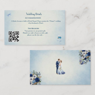 Custom Something Blue Enclosure Card