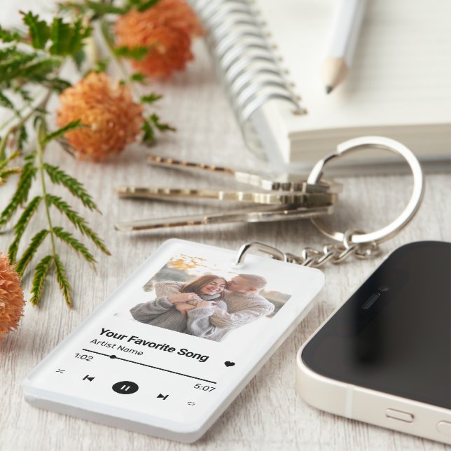 Custom Song Favorite Song One Photo  Coffee Mug Lu Keychain (Front Right)
