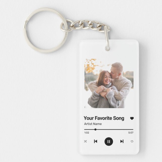 Custom Song Favorite Song One Photo  Coffee Mug Lu Keychain (Front)
