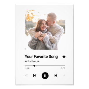 Custom Song Favorite Song One  Photo Print