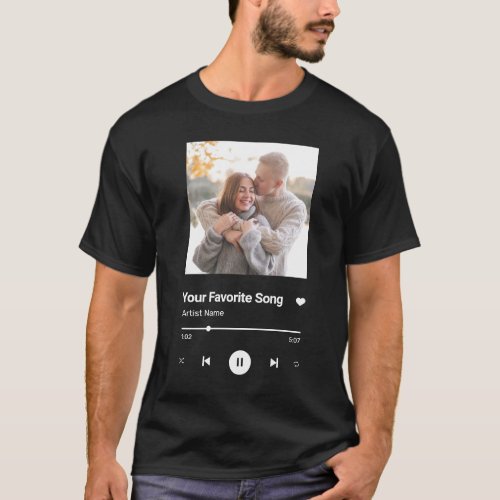 Custom Song Favorite Song One Photo T_Shirt