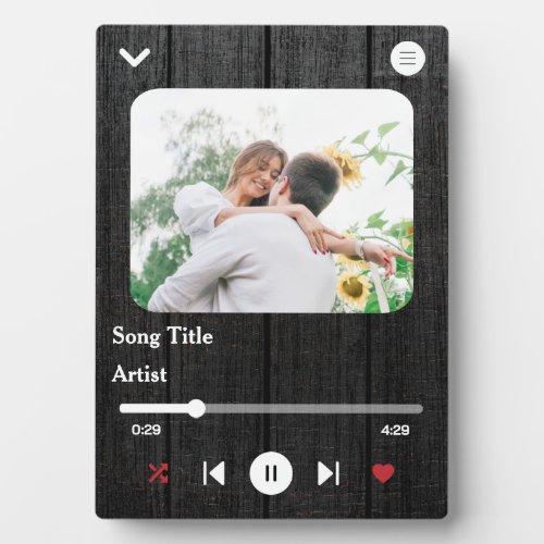 Custom Song Name  Photo Love For The Couple Plaque