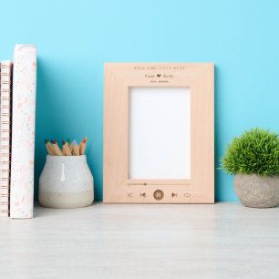 Custom Song photo frame lovers with engraving