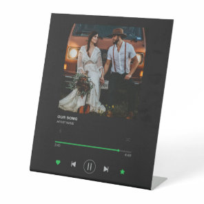 Custom Song Playlist Album Cover Pedestal Sign