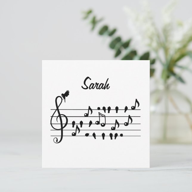 Custom Songbird Treble Clef Art (Standing Front)