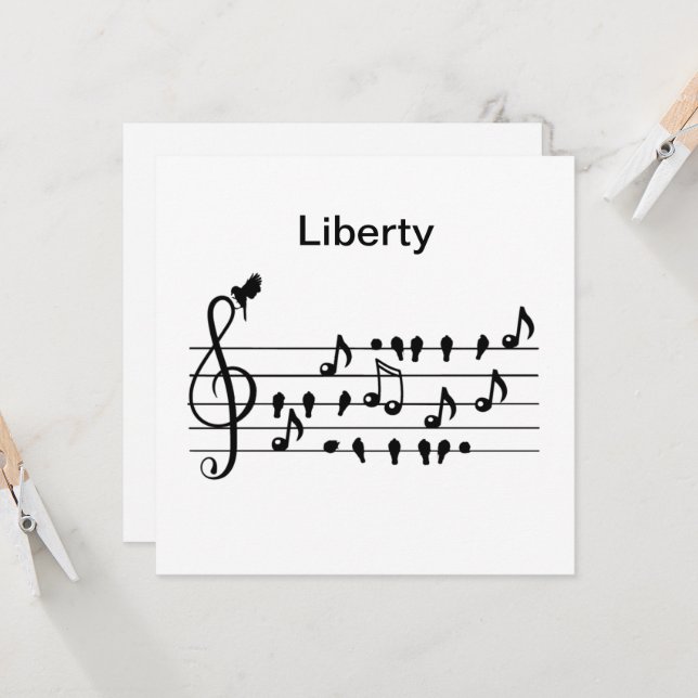 Custom Songbird Treble Clef Art (Front/Back In Situ)