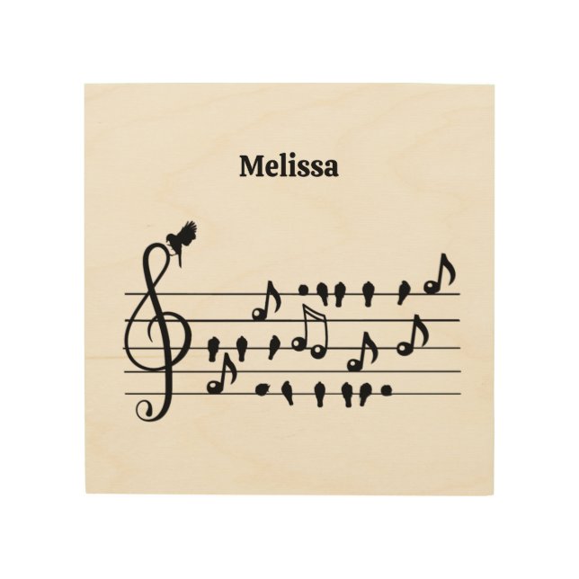 Custom Songbird Treble Clef Art (Front)