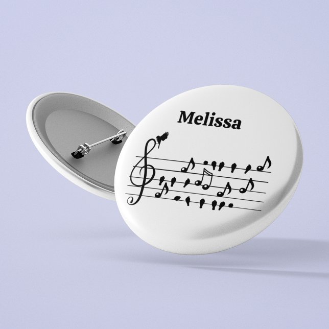 Custom Songbird Treble Clef Art Button (Creator Uploaded)