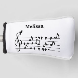 Custom Songbird Treble Clef Art Golf Head Cover