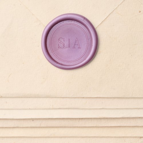 Custom Sophisticated Minimalist Wedding Monogram Wax Seal Sticker