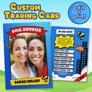 Custom Soul Sister Card Gift Comic Trading Card