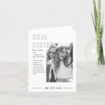 Custom Soul Sister Definition Birthday Card-Black Holiday Card<br><div class="desc">Looking for a personalized and heartfelt way to wish your Soul Sister a happy birthday? Look no further than this Custom Soul Sister Definition Birthday Card. This card features a beautiful design that can be customized with your own personal definition of what a Soul Sister means to you. With our...</div>