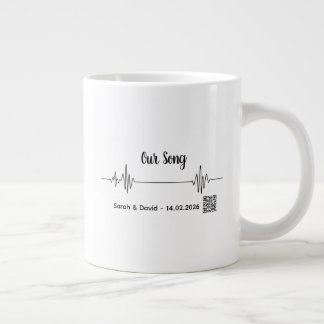 Custom Soundwave Song Code Mug-Personalized Voice  Giant Coffee Mug