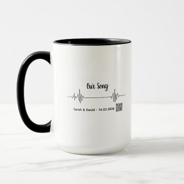 Custom Soundwave Song Code Mug-Personalized Voice  Mug (Left)