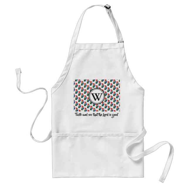 Custom SOUTH AFRICA FLAG Monogram Adult Apron (Front)