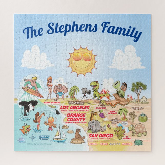 Custom Southern California Jigsaw Puzzle (Vertical)
