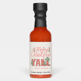 Custom Southwestern Merry Christmas Gift Hot Sauce