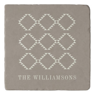 Custom Southwestern Rustic Farmhouse Taupe Brown Trivet