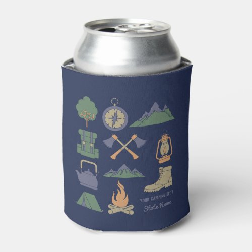 Custom Souvenir Camping Collage Campers Can Cooler
