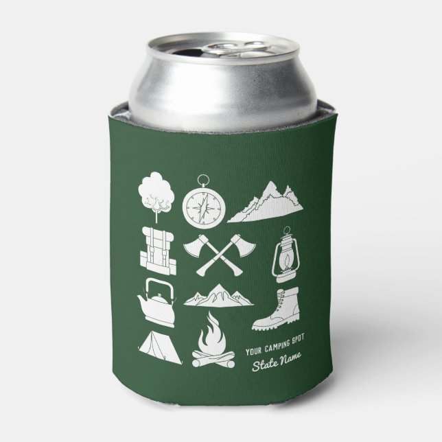 Custom Souvenir Camping Collage Campers Can Cooler (Can Front)