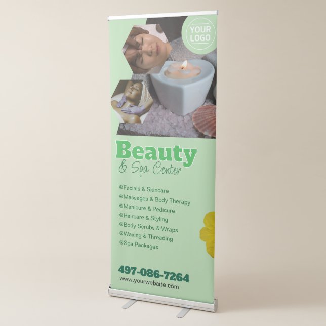 Custom Spa Editable Vertical Retractable Banner (3/4)