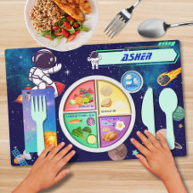 Custom Space Astronaut Kids Meal Guide & Game