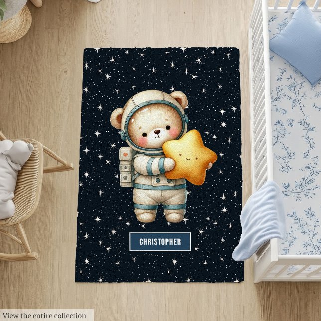 Custom Space Bear Astronaut Rug for Kids Room (Custom Space Bear Astronaut Rug for Kids Room)