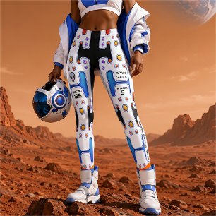 Custom Space Cadet Astronaut SciFi Suit Leggings