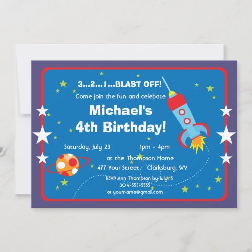 Custom Spaceship Invitation
