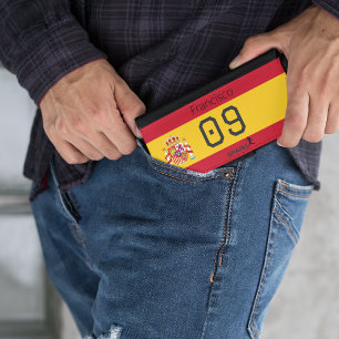 Custom Spain National Soccer Graphic Athlete  Samsung Galaxy S5 Wallet Case