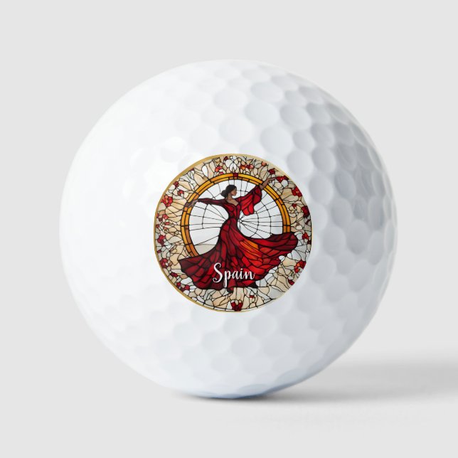 Custom Spain Vacation Souvenir  Golf Balls (Front)