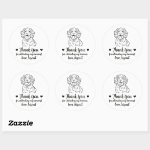 Custom Spaniel Dog Wedding Favor Stickers