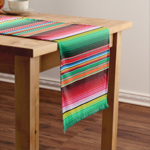 Custom Spanish Serape Mexican Blanket Fiesta Medium Table Runner