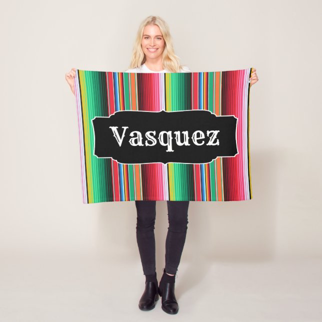 Custom Spanish Serape Mexican Blanket Personalized (In Situ)