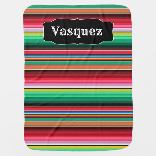 Custom Spanish Serape Mexican Blanket Personalized