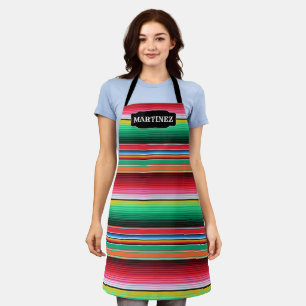 Custom Spanish Serape Mexican Blanket Personalized Apron