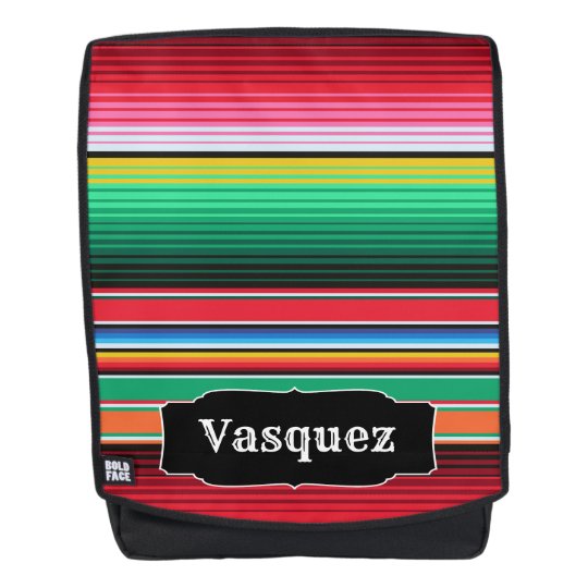 Custom Spanish Serape Mexican Blanket Personalized Backpack
