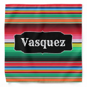 Custom Spanish Serape Mexican Blanket Personalized Bandana
