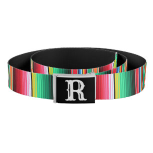 Custom Spanish Serape Mexican Blanket Personalized Belt
