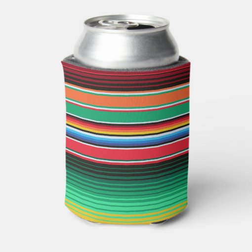 Custom Spanish Serape Mexican Blanket Personalized Can Cooler Zazzle