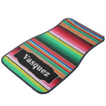 Custom Spanish Serape Mexican Blanket Personalized Car Floor Mat at Zazzle