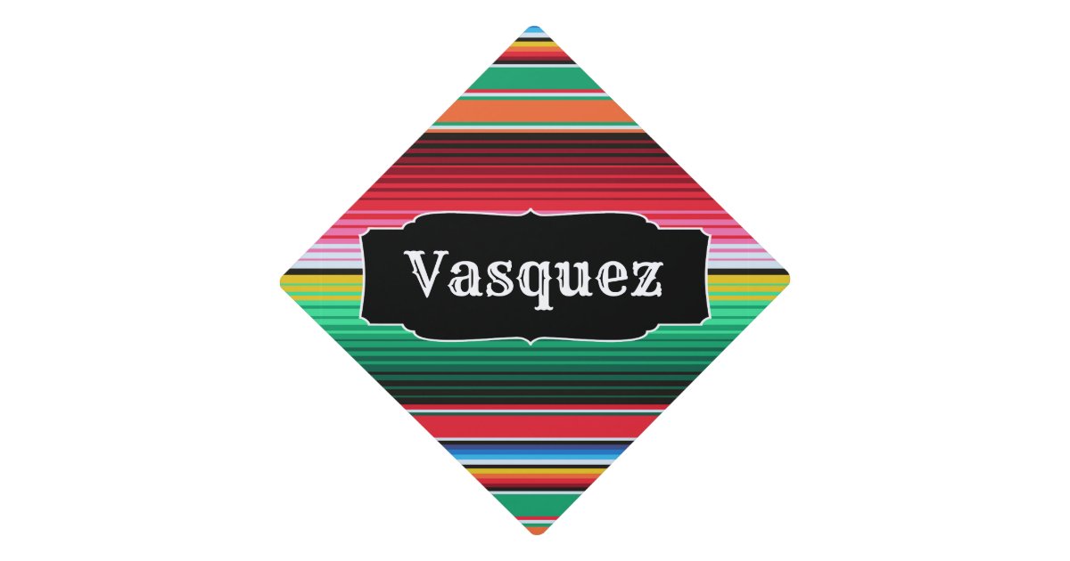 Custom Spanish Serape Mexican Blanket Personalized Graduation Cap