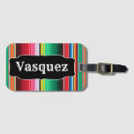 Custom Spanish Serape Mexican Blanket Personalized Luggage Tag at Zazzle