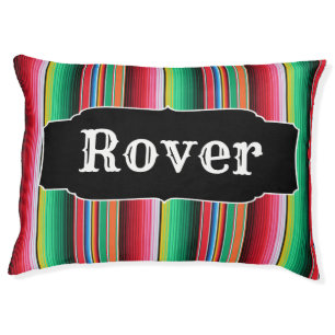 Custom Spanish Serape Mexican Blanket Personalized Pet Bed